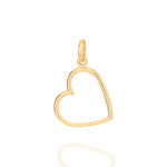 Pingente Rommanel em Formato de Coração Vazado – Banhado a Ouro 18K, Delicadeza e Elegância - Joias Rommanel | YouBeauty - Brincos, Colares e Anéis com Frete Grátis