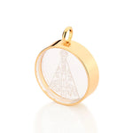 Pingente Redondo Rommanel com Imagem de Nossa Senhora Aparecida em Acrílico – Design Liso com 6mm de Largura - Joias Rommanel | YouBeauty - Brincos, Colares e Anéis com Frete Grátis