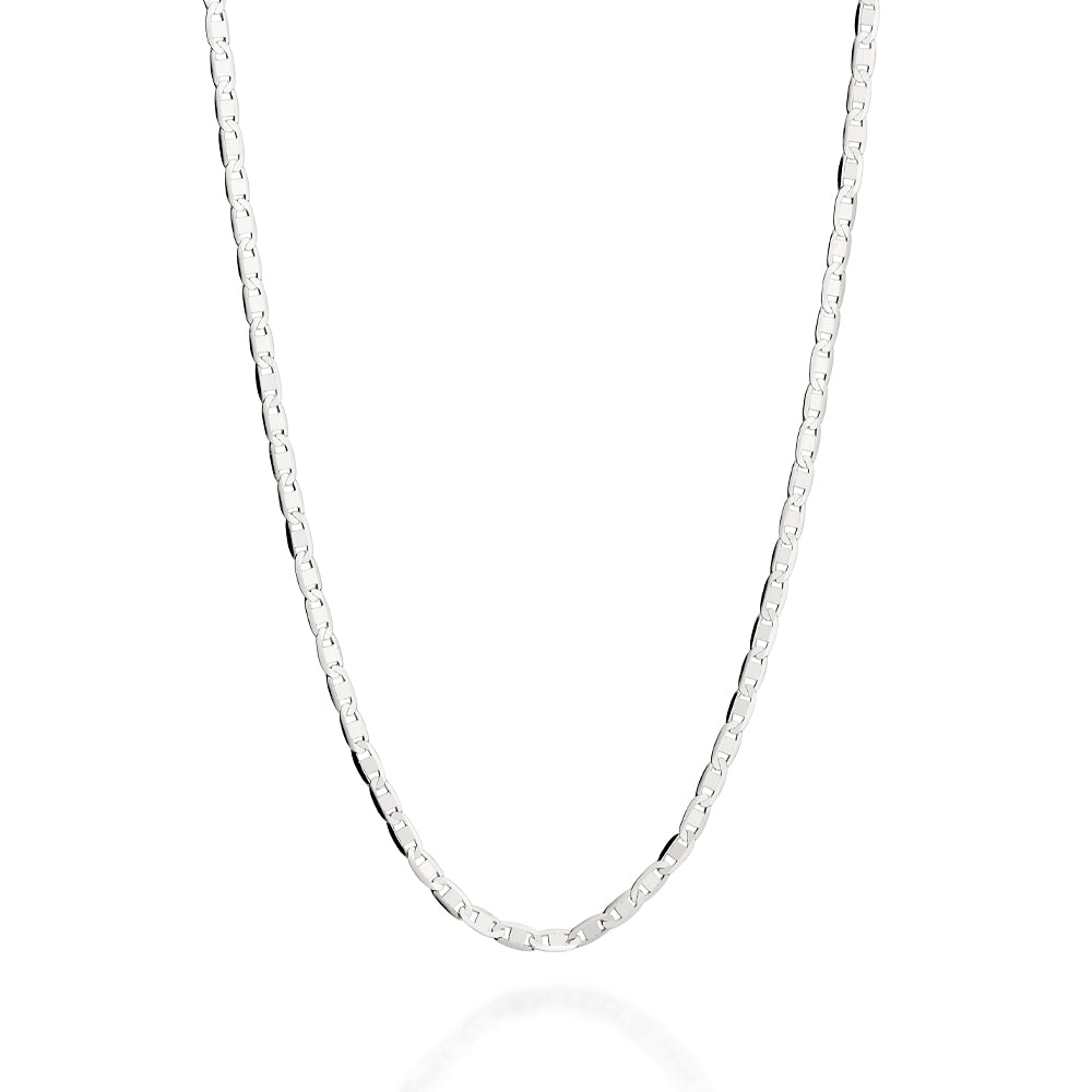 Cordão Rommanel com Corrente de Elos Piastrine Diamantados 50 cm – Design Delicado e Brilho Intenso