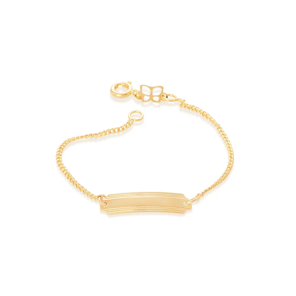 Pulseira Infantil Rommanel em Ouro 18K com Fio Grumet Lixado e Peça Retangular – Design Delicado - Joias Rommanel | YouBeauty - Brincos, Colares e Anéis com Frete Grátis