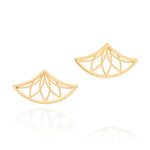Brinco Flor de Lótus Vazado Rommanel Banhado em Ouro 18K – Coleção Giovanna Antonelli Exclusiva - Joias Rommanel | YouBeauty - Brincos, Colares e Anéis com Frete Grátis