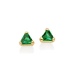Brinco Solitário Rommanel com Cristais Triangulares Verdes em Ouro 18K – Design Delicado e Elegante - Joias Rommanel | YouBeauty - Brincos, Colares e Anéis com Frete Grátis