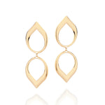 Brinco Maxi Rommanel Pêndulo Gota Dupla Vazado em Ouro 18K – Design Leve e Elegante - Joias Rommanel | YouBeauty - Brincos, Colares e Anéis com Frete Grátis
