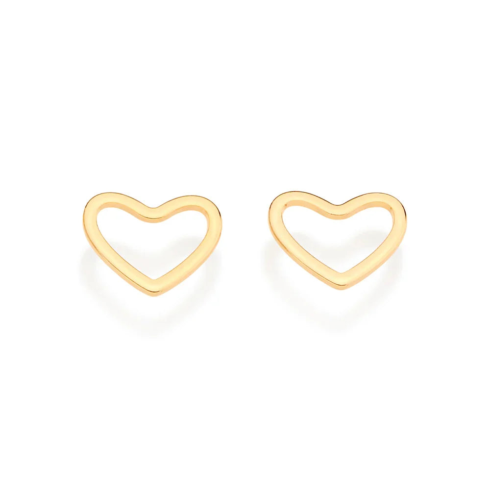Brinco Coração Vazado Rommanel Banhado a Ouro 18K – Coleção Exclusiva Ana Hickmann - Joias Rommanel | YouBeauty - Brincos, Colares e Anéis com Frete Grátis