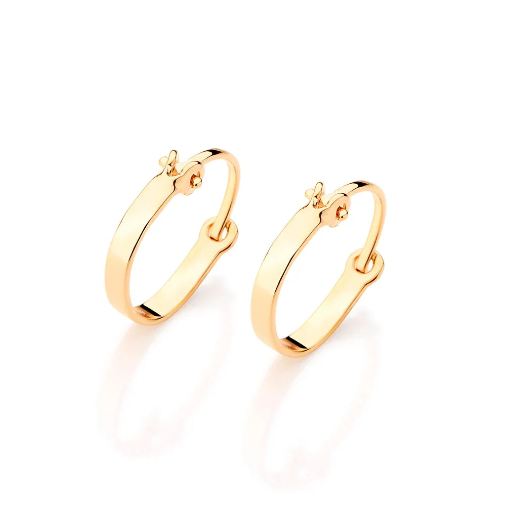 Brinco Argola Infantil Lisa 1cm Rommanel em Banho Ouro 18K – Design Delicado e Seguro - Joias Rommanel | YouBeauty - Brincos, Colares e Anéis com Frete Grátis