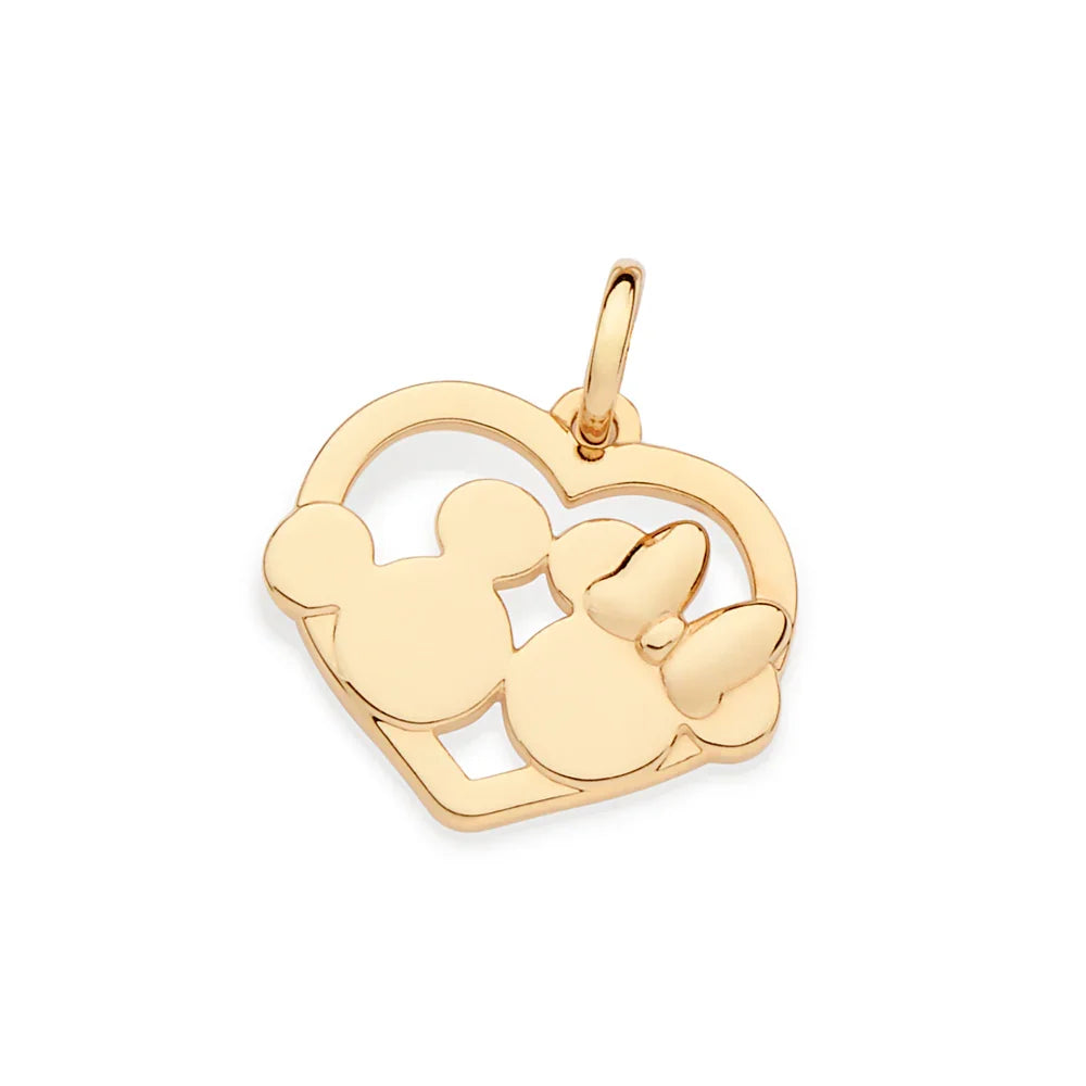 Pingente Coração Vazado Rommanel com Mickey e Minnie em Ouro 18K – Joia Licenciada Disney Premium - Joias Rommanel | YouBeauty - Brincos, Colares e Anéis com Frete Grátis