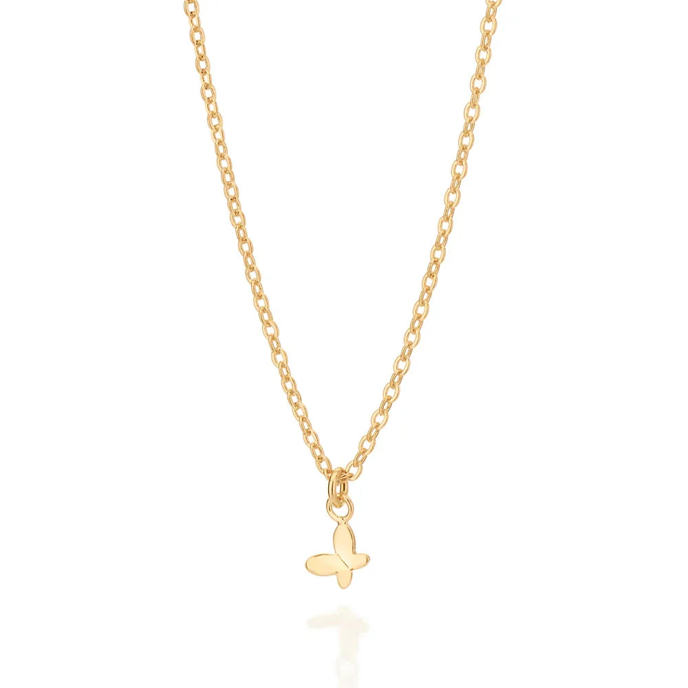 Gargantilha Rommanel Corrente Elo Cadeado com Pingente Borboleta – Fio Laminado Ajustável 45 cm - Joias Rommanel | YouBeauty - Brincos, Colares e Anéis com Frete Grátis