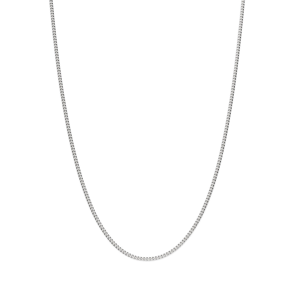 Gargantilha Elo Groumet Rommanel em Prata Diamantada – Design Fino e Elegante 42 cm