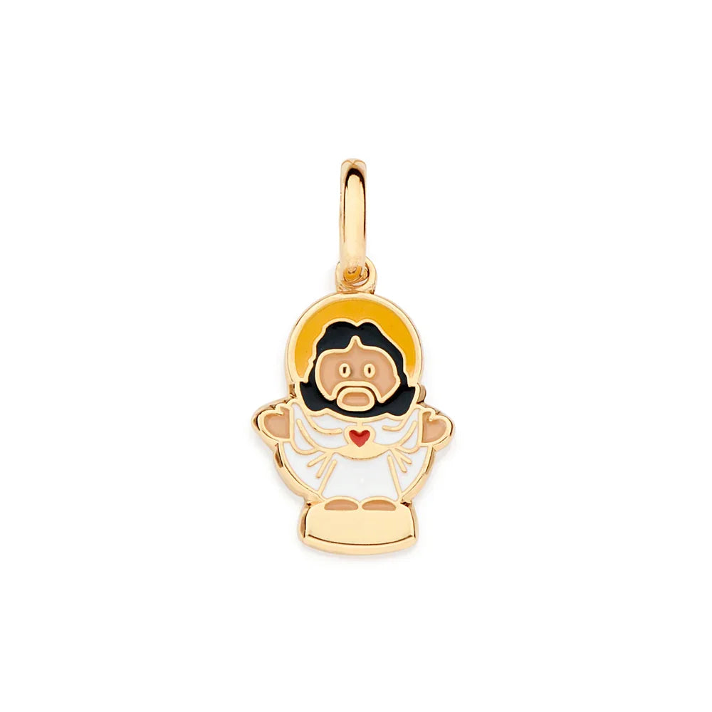 Pingente Jesus Cristo com Resina Colorida Rommanel – Detalhe Exclusivo em Ouro 18K - Joias Rommanel | YouBeauty - Brincos, Colares e Anéis com Frete Grátis