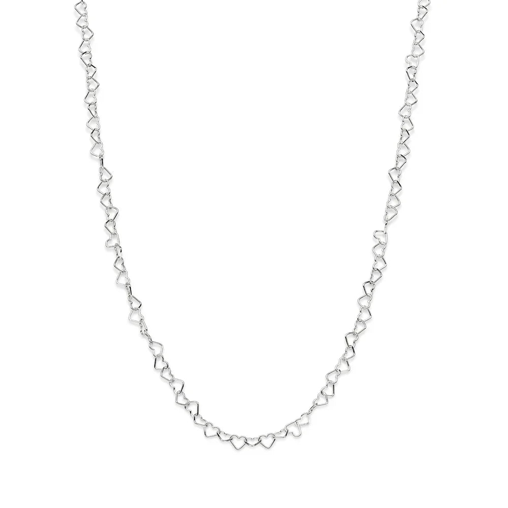 Gargantilha Rommanel de Corrente Elo com Coração Vazado em Prata 45 cm – Fio Fino 0,40 mm - Joias Rommanel | YouBeauty - Brincos, Colares e Anéis com Frete Grátis