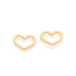 Brinco Coração Vazado Rommanel Banhado a Ouro 18K – Design Delicado e Sofisticado - Joias Rommanel | YouBeauty - Brincos, Colares e Anéis com Frete Grátis