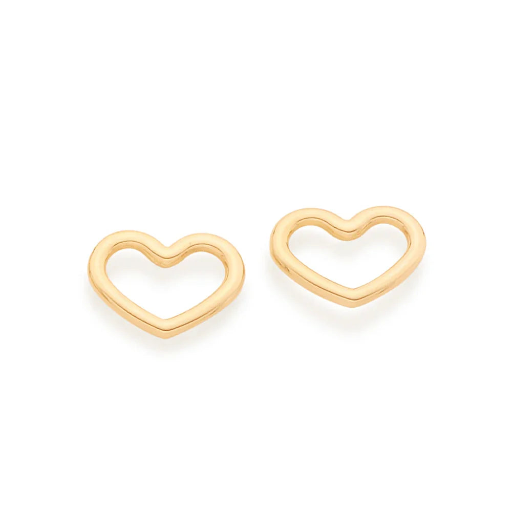 Brinco Coração Vazado Rommanel Banhado a Ouro 18K – Design Delicado e Sofisticado - Joias Rommanel | YouBeauty - Brincos, Colares e Anéis com Frete Grátis