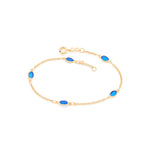 Pulseira Rommanel Fio Elo Português com 5 Cristais Ovais 4x6 mm – Ajustável 17 a 19 cm - Joias Rommanel | YouBeauty - Brincos, Colares e Anéis com Frete Grátis