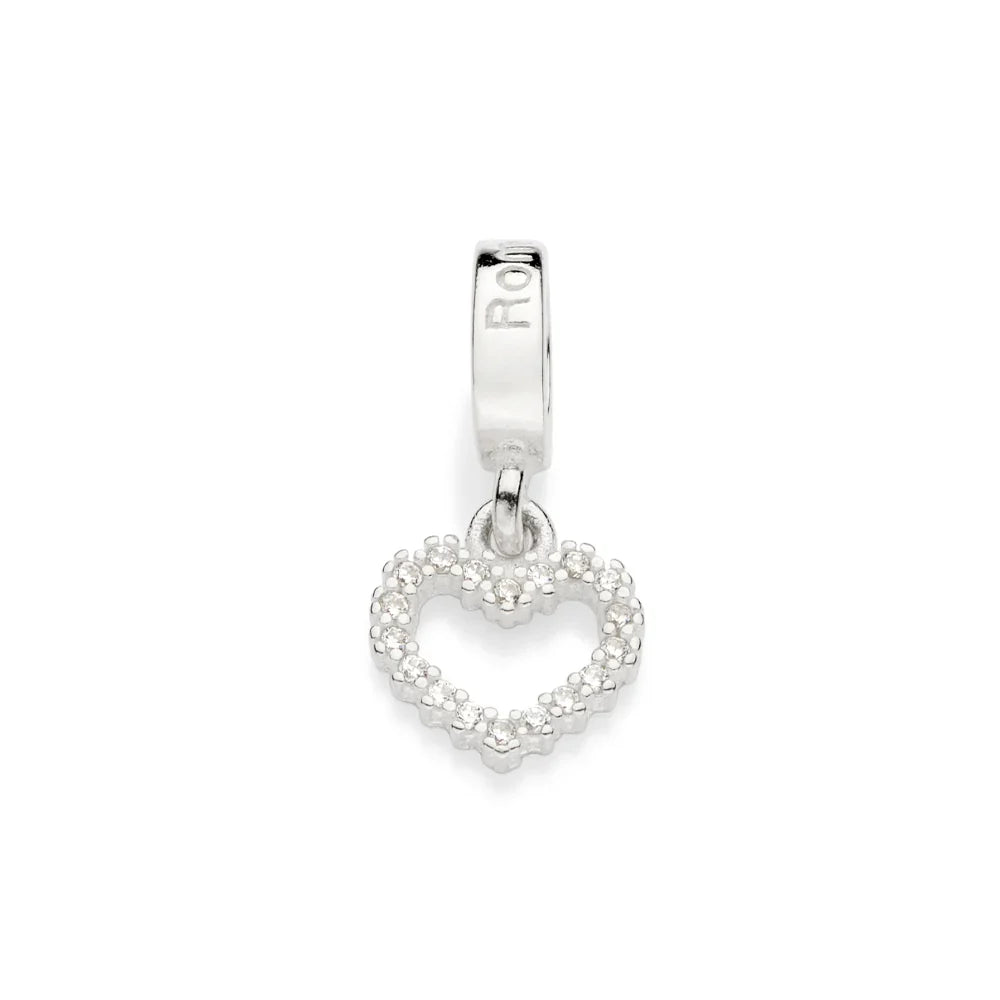 Pingente Berloque Coração Cravejado com 18 Zircônias em Prata Rommanel – Detalhe Delicado e Brilhante - Joias Rommanel | YouBeauty - Brincos, Colares e Anéis com Frete Grátis