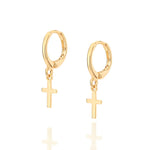 Brinco Argola com Cruz Pendurada Rommanel em Ouro 18K – Design Sofisticado e Exclusivo - Joias Rommanel | YouBeauty - Brincos, Colares e Anéis com Frete Grátis