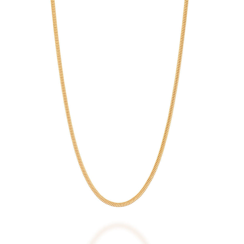 Cordão Rabo de Rato 50cm Rommanel Banhado a Ouro 18K – Design Sofisticado