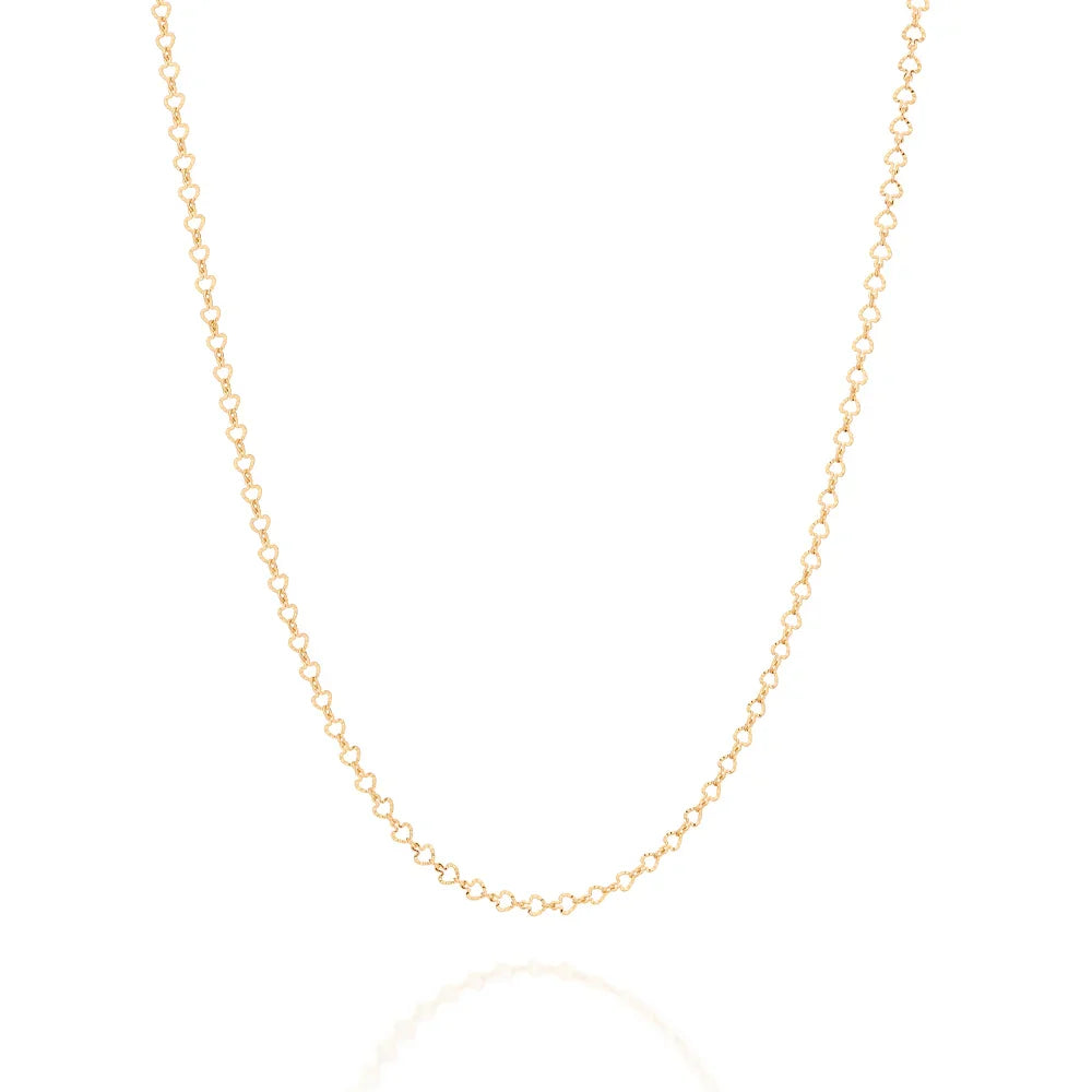 Gargantilha Rommanel com Corrente de Elos em Formato de Corações Diamantados – Design Elegante e Sofisticado - Joias Rommanel | YouBeauty - Brincos, Colares e Anéis com Frete Grátis