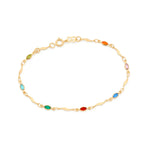 Pulseira Rommanel com Cristais Coloridos em Banho Ouro 18K – Design Elegante e Versátil - Joias Rommanel | YouBeauty - Brincos, Colares e Anéis com Frete Grátis