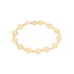 Pulseira Rommanel com Peças Redondas Vazadas e Flor Diamantada em Ouro 18K – Design Exclusivo e Sofisticado - Joias Rommanel | YouBeauty - Brincos, Colares e Anéis com Frete Grátis