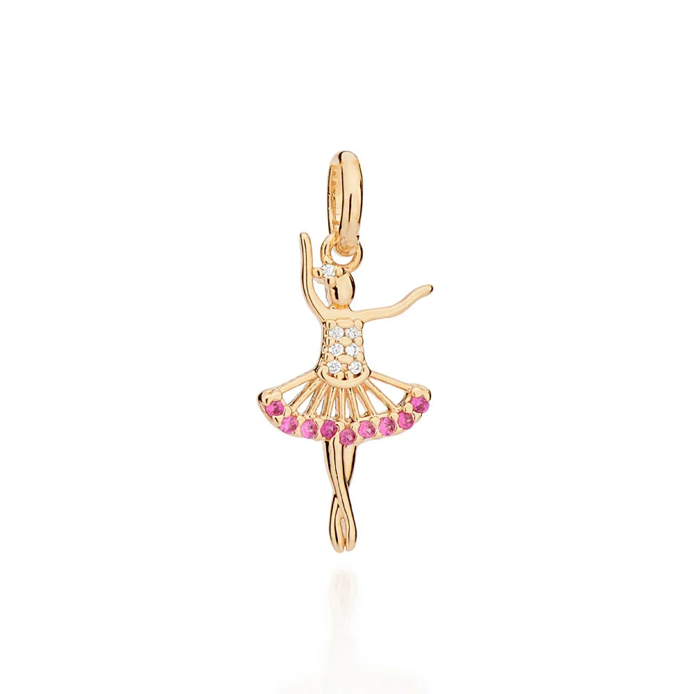 Pingente Bailarina Rommanel com Zircônias Cravejadas em Ouro 18K – Design Delicado e Brilhante - Joias Rommanel | YouBeauty - Brincos, Colares e Anéis com Frete Grátis