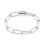 Pulseira Rommanel de Elo Longo Oco Oval em Prata – Design Delicado e Elegante - Joias Rommanel | YouBeauty - Brincos, Colares e Anéis com Frete Grátis