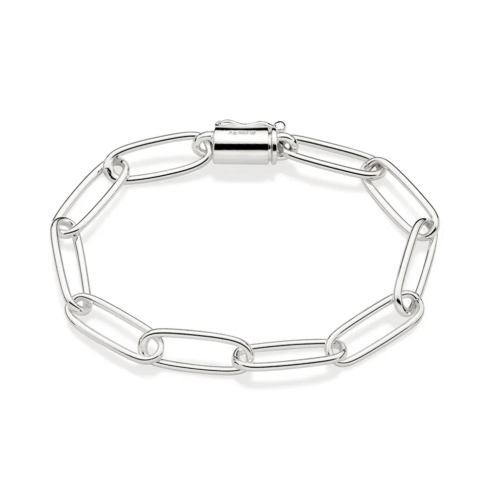 Pulseira Rommanel de Elo Longo Oco Oval em Prata – Design Delicado e Elegante - Joias Rommanel | YouBeauty - Brincos, Colares e Anéis com Frete Grátis