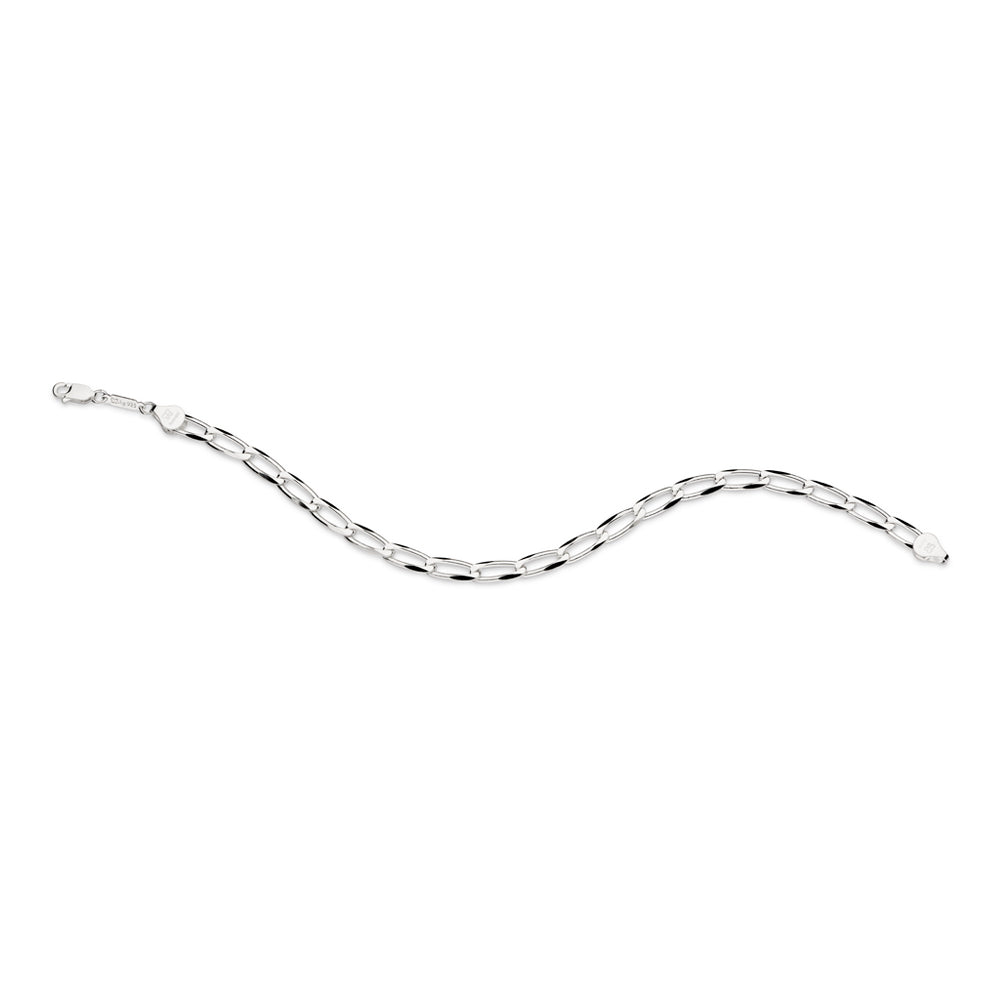 Pulseira Rommanel Elo Groumet Longo em Prata – Design Clássico e Elegante 22 cm