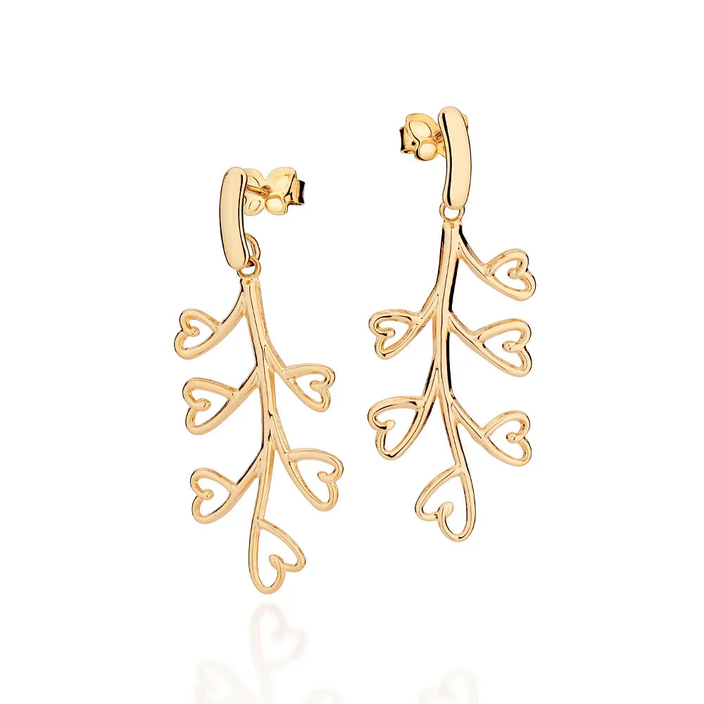 Brinco Pêndulo Rommanel com 12 Corações Vazados em Ouro 18K – Design Delicado e Sofisticado - Joias Rommanel | YouBeauty - Brincos, Colares e Anéis com Frete Grátis