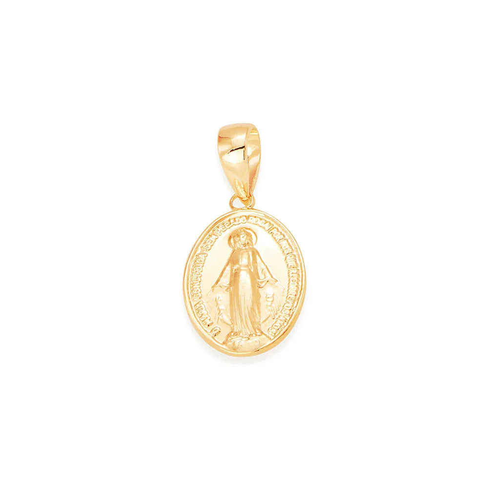 Pingente Medalha Oval Nossa Senhora das Graças Rommanel Banhado a Ouro 18K – Detalhe Religioso Exclusivo - Joias Rommanel | YouBeauty - Brincos, Colares e Anéis com Frete Grátis