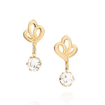 Brinco Flor Rommanel com 2 Cristais de 7mm em Ouro 18K – Design Delicado e Elegante - Joias Rommanel | YouBeauty - Brincos, Colares e Anéis com Frete Grátis