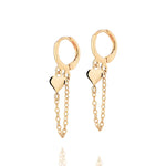 Brinco Argola Rommanel com Corrente Elo Cadeado e Pingente Coração em Banho de Ouro 18K – Design Delicado e Sofisticado - Joias Rommanel | YouBeauty - Brincos, Colares e Anéis com Frete Grátis