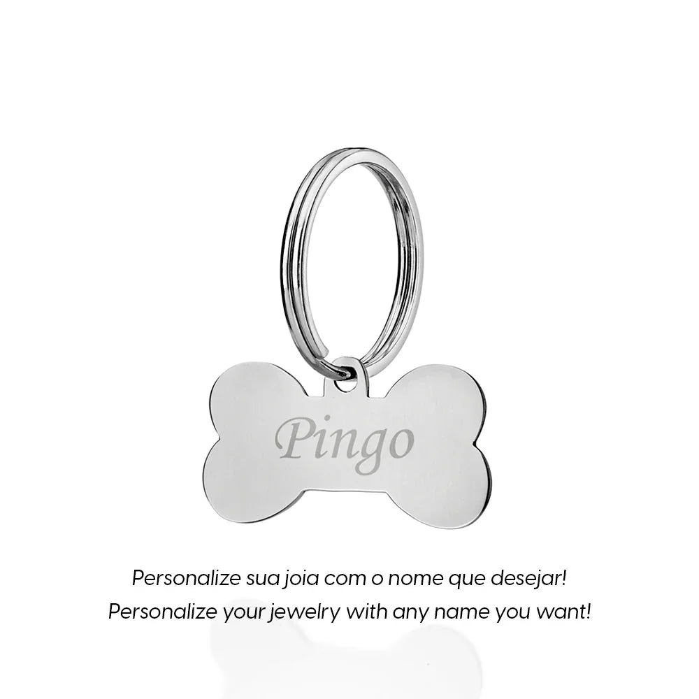 Medalha Rommanel para Pet em Formato Osso – Personalizável e Resistente - You Beauty