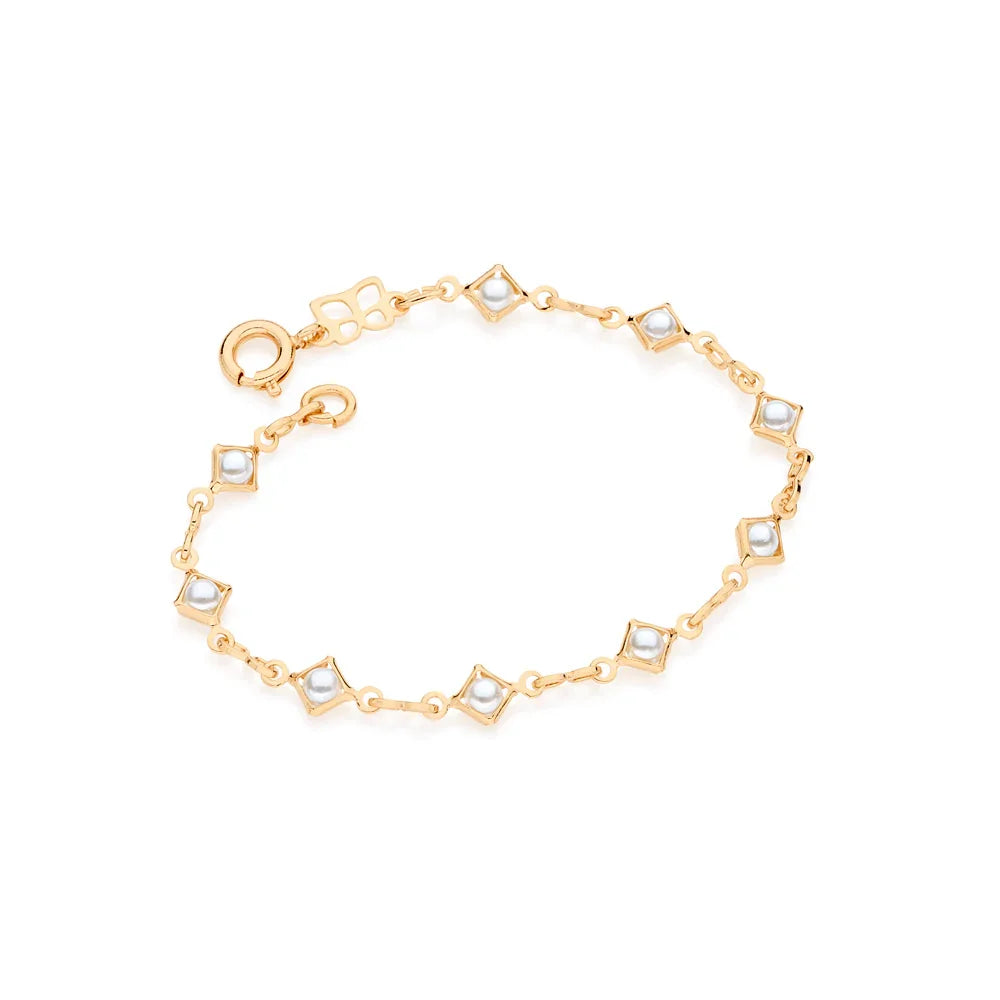 Pulseira Rommanel com Pérolas Sintéticas e Fio 8 em Ouro 18K – Design Elegante - Joias Rommanel | YouBeauty - Brincos, Colares e Anéis com Frete Grátis