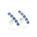 Brinco Clássico Rommanel com 10 Zircônias de 4mm em Prata – Design Elegante Azul Escuro - Joias Rommanel | YouBeauty - Brincos, Colares e Anéis com Frete Grátis