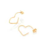 Brinco Meia Argola Coração Rommanel em Ouro 18K – Design Delicado e Romântico - Joias Rommanel | YouBeauty - Brincos, Colares e Anéis com Frete Grátis