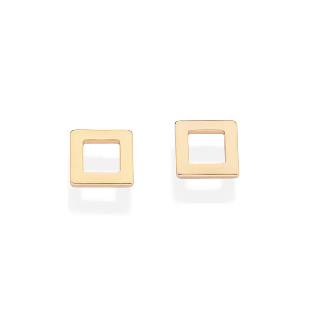 Brinco Quadrado Vazado Rommanel em Ouro 18K – Design Minimalista Elegante - Joias Rommanel | YouBeauty - Brincos, Colares e Anéis com Frete Grátis