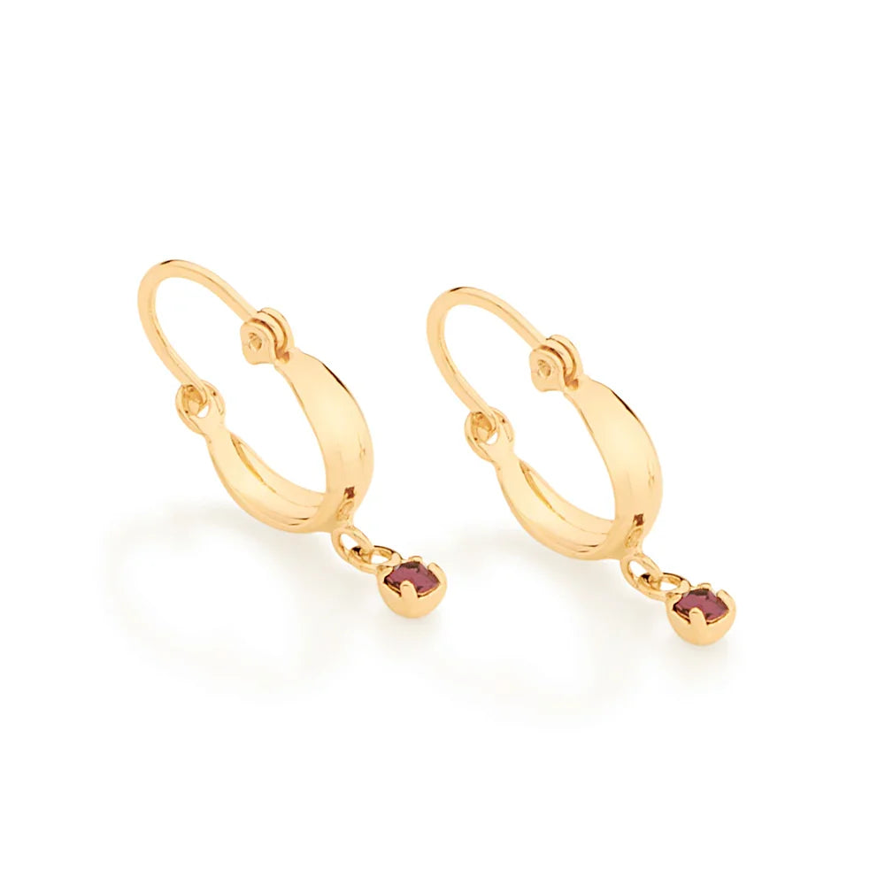 Brinco Argola Infantil Rommanel com 2 Zircônias em Ouro 18K – Design Delicado e Colorido - Joias Rommanel | YouBeauty - Brincos, Colares e Anéis com Frete Grátis