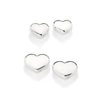Brinco Kit Rommanel com Corações Lisos em Prata – Design Delicado Médio - Joias Rommanel | YouBeauty - Brincos, Colares e Anéis com Frete Grátis