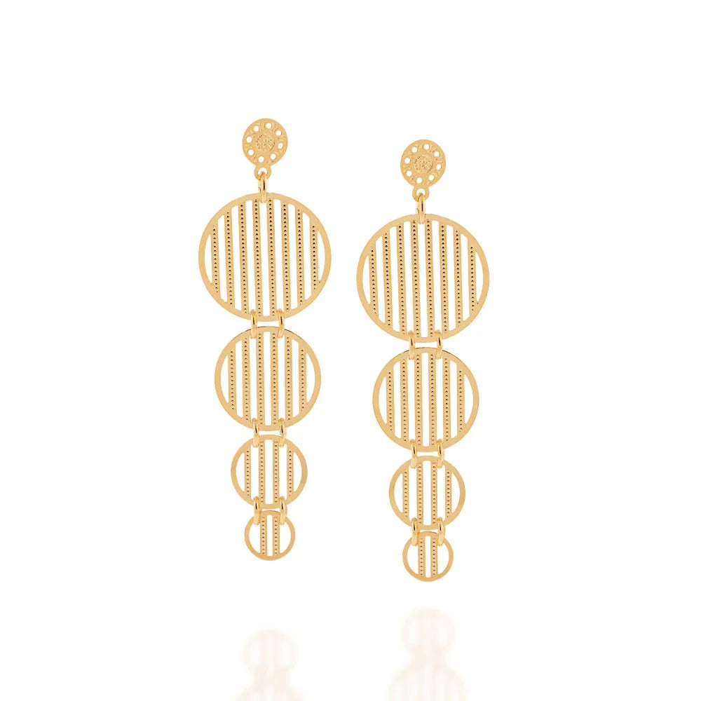Maxi Brinco Rommanel em Círculos Vazados – Design Sofisticado e Elegante - Joias Rommanel | YouBeauty - Brincos, Colares e Anéis com Frete Grátis