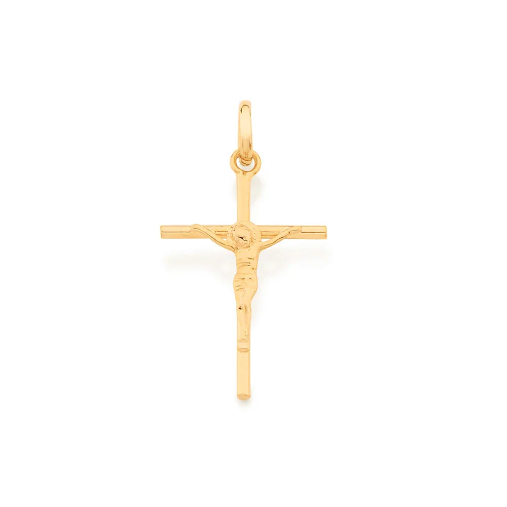 Pingente Cruz com Cristo Rommanel Banhado a Ouro 18K – Design Religioso Detalhado - Joias Rommanel | YouBeauty - Brincos, Colares e Anéis com Frete Grátis
