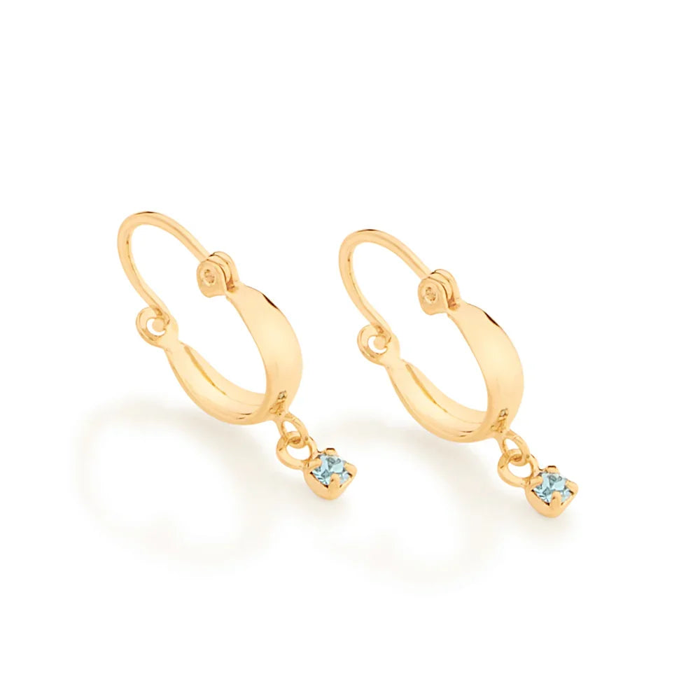Brinco Argola Infantil Rommanel com 2 Zircônias em Ouro 18K – Design Delicado e Colorido - Joias Rommanel | YouBeauty - Brincos, Colares e Anéis com Frete Grátis