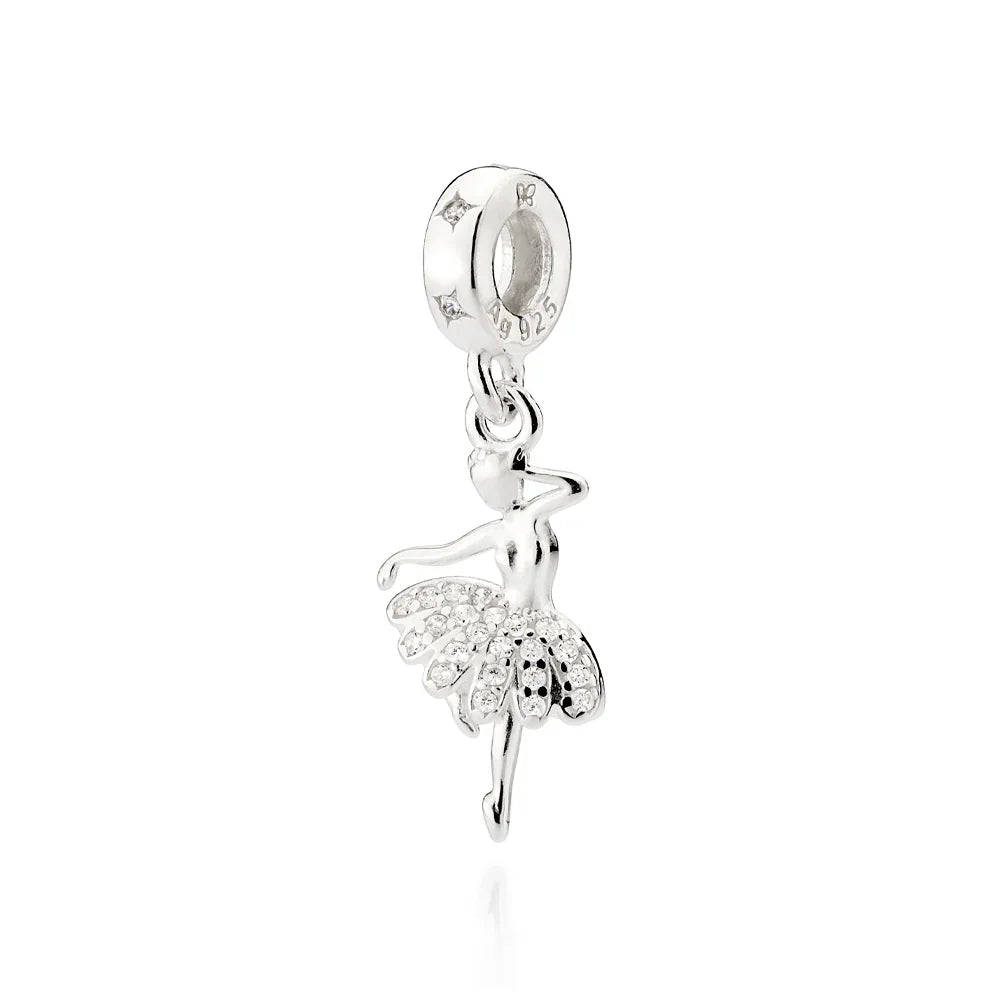 Pingente Bailarina Rommanel Cravejado com Zircônias em Prata – Detalhe Elegante e Brilhante - Joias Rommanel | YouBeauty - Brincos, Colares e Anéis com Frete Grátis