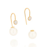 Brinco Gancho Rommanel com Zircônias e Pérolas Sintéticas em Banho de Ouro 18K – Design Sofisticado - Joias Rommanel | YouBeauty - Brincos, Colares e Anéis com Frete Grátis
