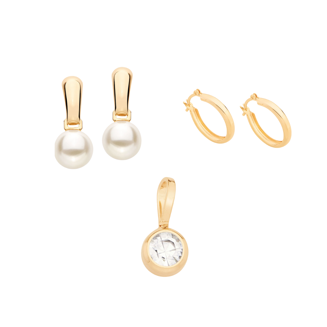 Kit Essenciais (2 Brincos + 1 Pingente de Brinde)